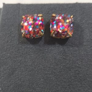Kate Spade Multi-Color Glitter Cube Stud Earrings - Women Jewelry